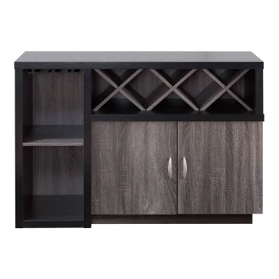 Alsco Buffet Server With Wine Rack Distressed Gray/ Light Oak - HOMES: Inside + Out - Image 2