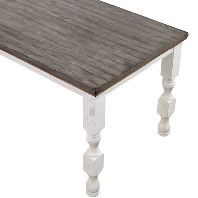 5pc Cambrien Rustic Farmhouse Counter Height Dining Set Antique White/Gray - HOMES: Inside + Out - Image 2