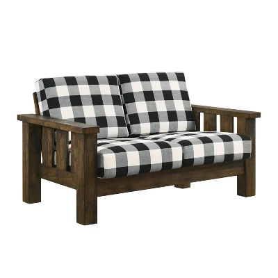 Jovie Gingham Rustic Loveseat - HOMES: Inside + Out - Image 3
