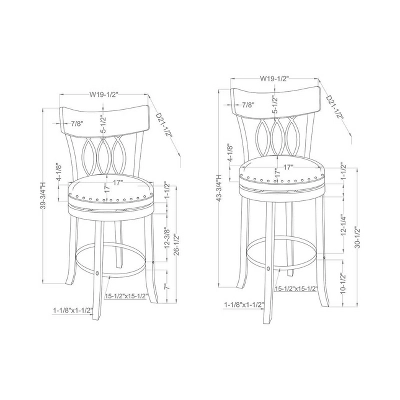 Set Of 2 24" Darlowe Swivel Counter Height Barstools - HOMES: Inside + Out - Image 4