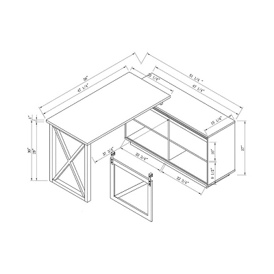 Sevyn Transitional L Shape Desk Walnut Oak - HOMES: Inside + Out - Image 7