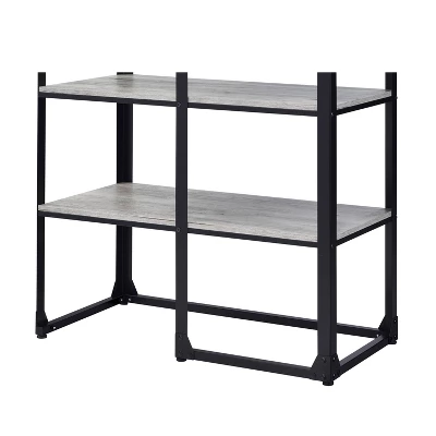 72.25" Havano 4 Shelf Open Industrial Bookcase Matte Black/Light Gray - HOMES: Inside + Out - Image 2