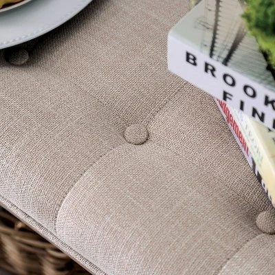 Wixam Tufted Bench Beige/Brown - HOMES: Inside + Out - Image 6