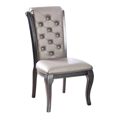 2pk Samantha Tufted Scrolled Back Side Dining Chair - HOMES: Inside + Out - Image 4